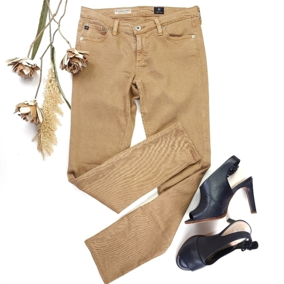 New AG Adriano GoldSchmied Tan The Legging Ankle Sz 27R - Picture 15 of 15